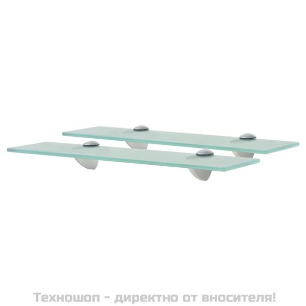 Подвижни рафтове, 2 бр, стъкло, 40x10 см, 8 мм