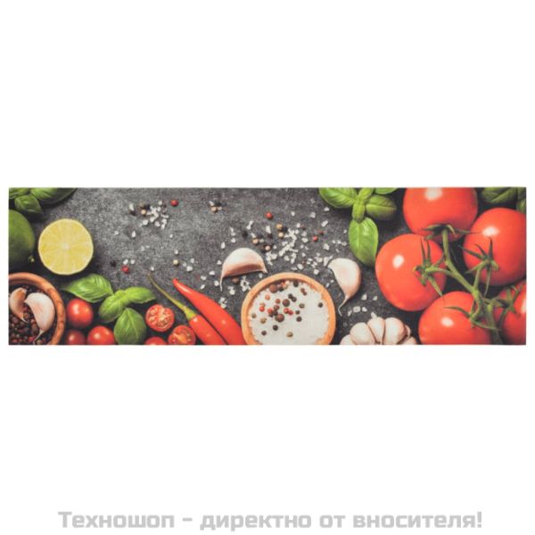 Кухненско килимче, миещо, зеленчуци, 45x150 см, кадифе