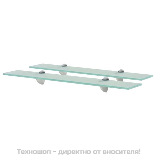 Подвижни рафтове, 2 бр, стъкло, 60x10 см, 8 мм