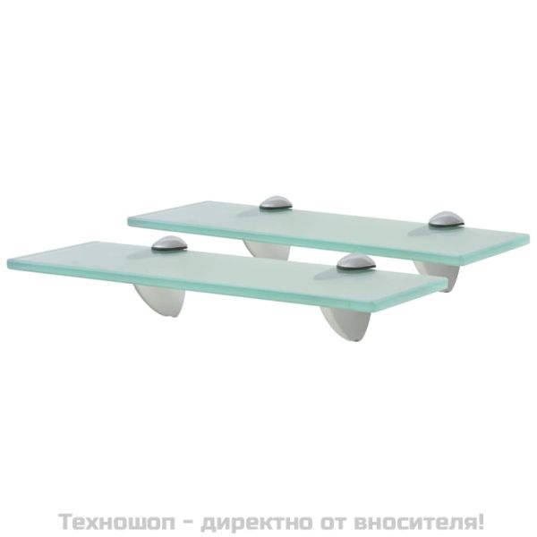 Подвижни рафтове, 2 бр, стъкло, 30x20 см, 8 мм