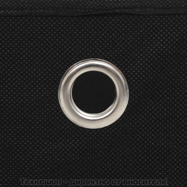 Кутии за съхранение, 4 бр, нетъкан текстил, 32x32x32 см, черни