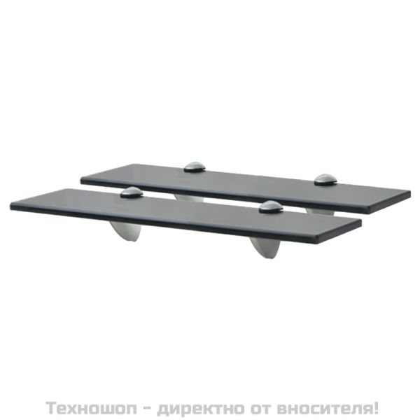 Подвижни рафтове, 2 бр, стъкло, 40x10 см, 8 мм