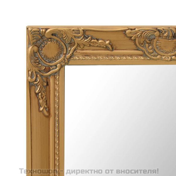 Стенно огледало, бароков стил, 50x60 см, златисто