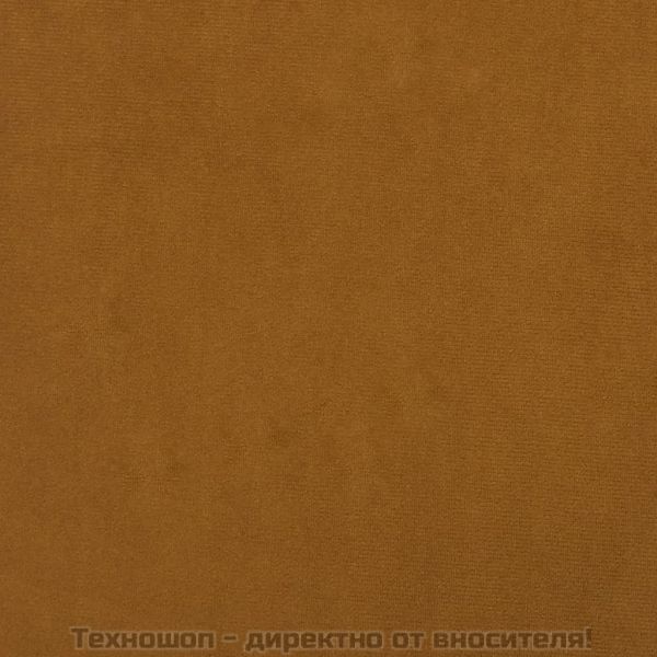 Люлеещ се стол с табуретка, кафяв кадифе