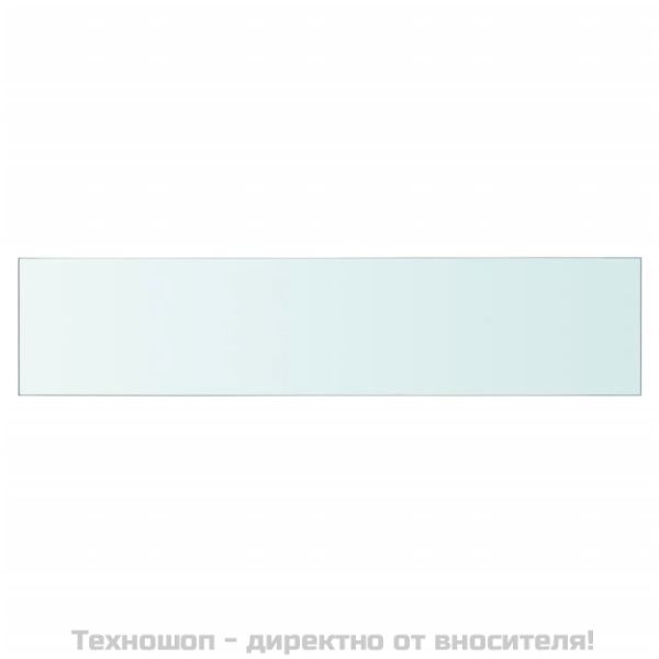 Рафтове, 2 бр, панели прозрачно стъкло, 60x12 см