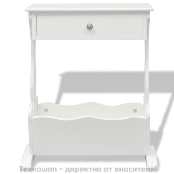 Поставка за списания Melrose, бяла