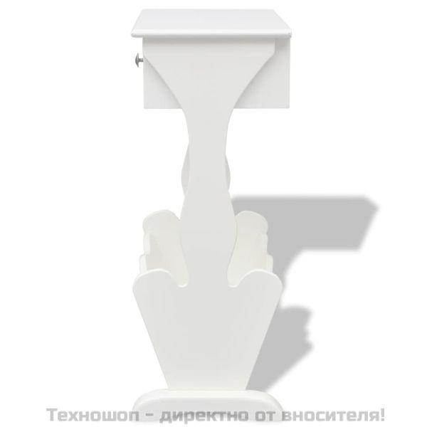 Поставка за списания Melrose, бяла