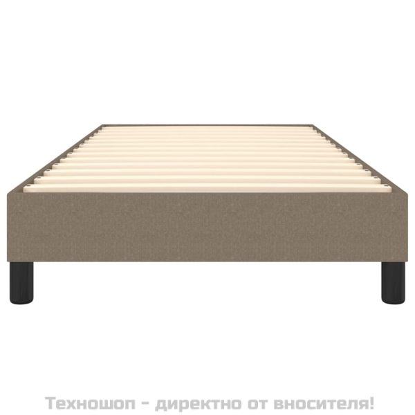 Рамка за легло с пружини, таупе, 90x190 см, плат