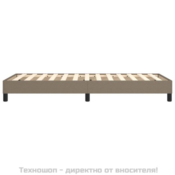 Рамка за легло с пружини, таупе, 90x190 см, плат