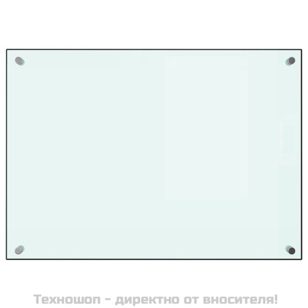 Кухненски гръб, бял, 70x50 см, закалено стъкло