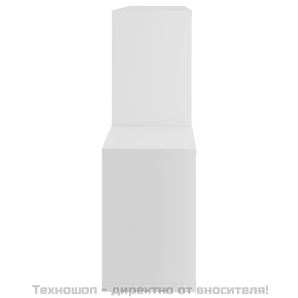 Стенен рафт, бял, 100x18x53 см, инженерно дърво