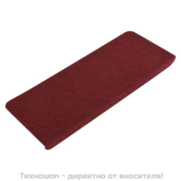 Самозалепващи стелки за стълби, 15 бр, 65x24,5x3,5 см, червени