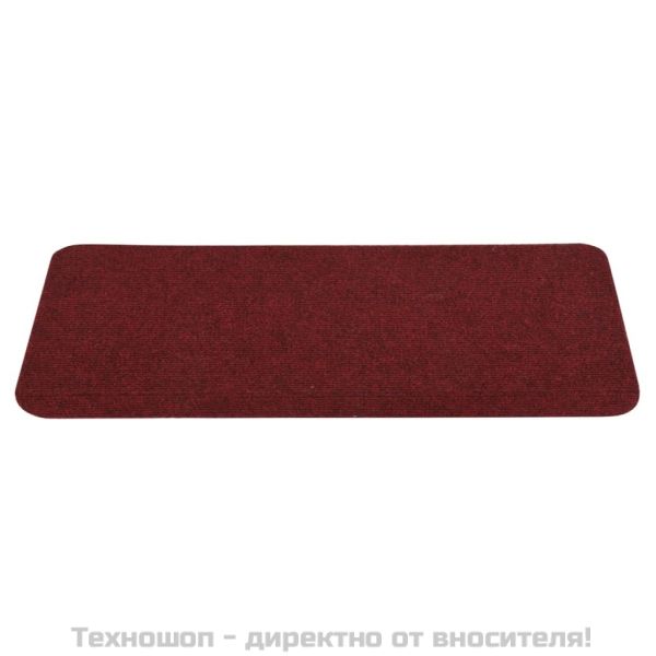 Самозалепващи стелки за стълби, 15 бр, 65x24,5x3,5 см, червени
