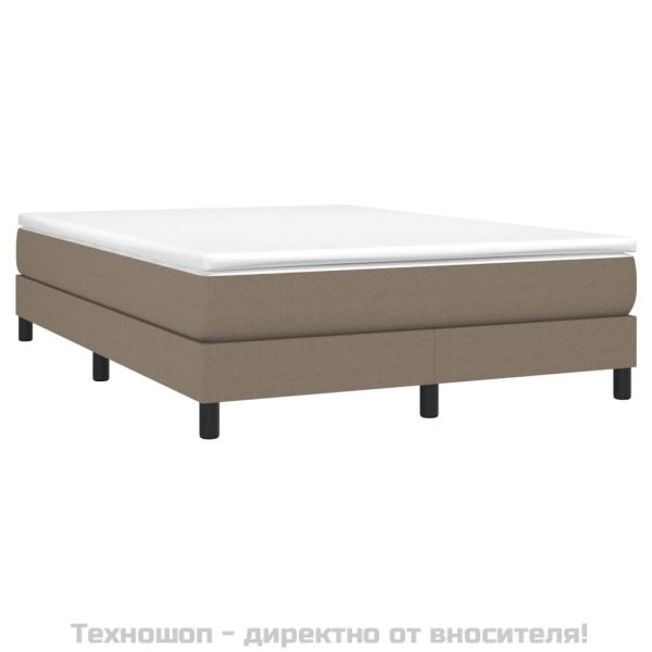 Рамка за легло с пружини, таупе, 140x190 см плат
