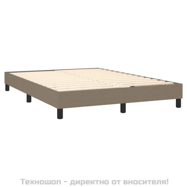 Рамка за легло с пружини, таупе, 140x190 см плат