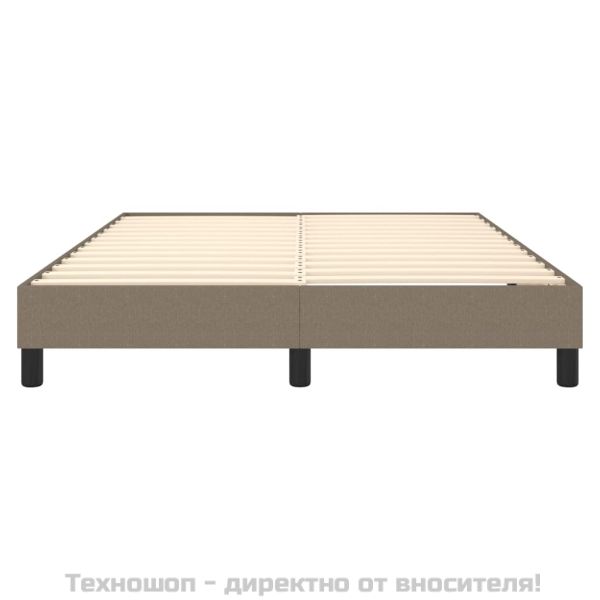 Рамка за легло с пружини, таупе, 140x190 см плат