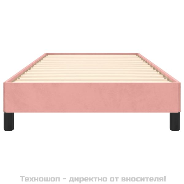 Рамка за легло, розова, 90x190 см, кадифе