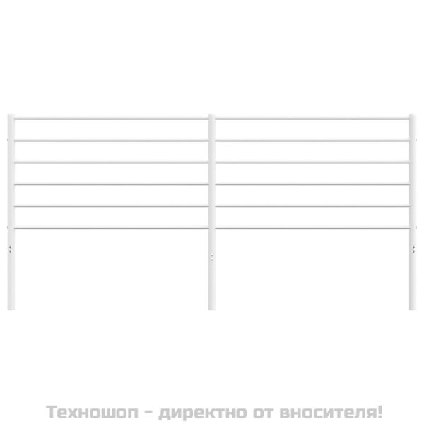 Метална резервна табла за легло, бяла, 193 см