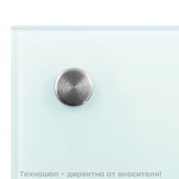 Кухненски гръб, бял, 80x60 см, закалено стъкло