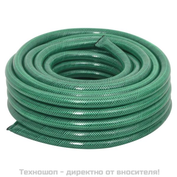 Градински маркуч с монтажен комплект, зелен, 0,75", 30 м, PVC