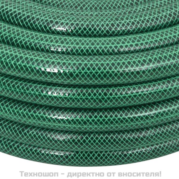 Градински маркуч с монтажен комплект, зелен, 0,75", 30 м, PVC