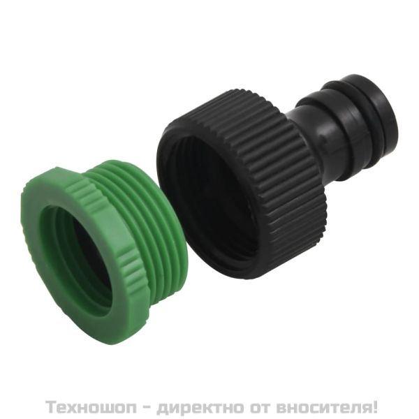 Градински маркуч с монтажен комплект, зелен, 0,75", 30 м, PVC