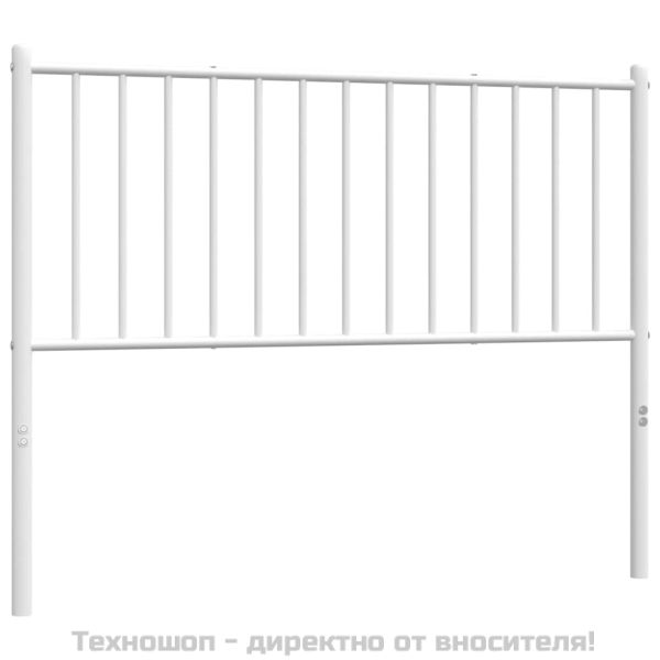 Метална резервна табла за легло, бяла, 107 см