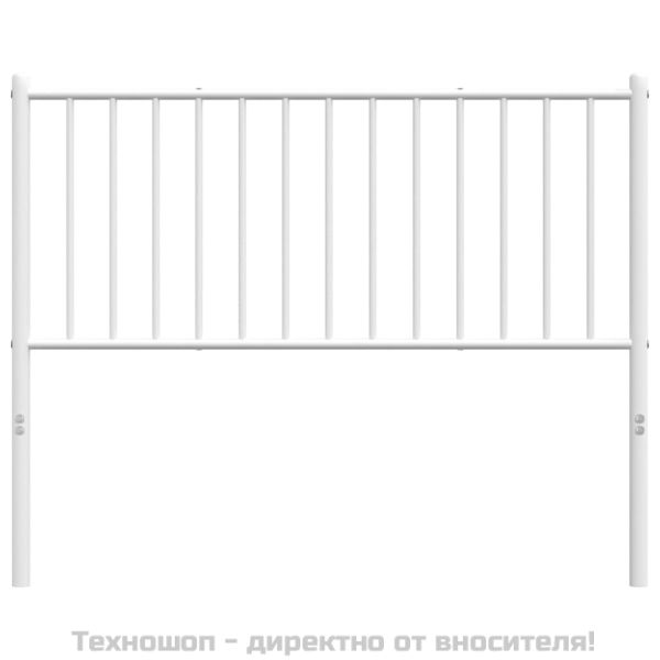 Метална резервна табла за легло, бяла, 107 см