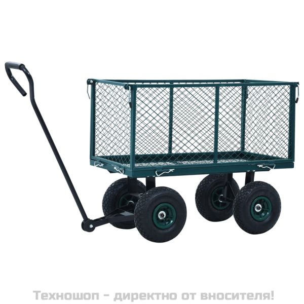 Градинска ръчна количка, зелена, 350 кг