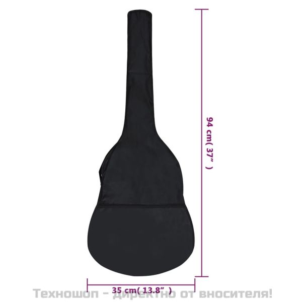 Калъф за китара за 1/2 (34") класическа китара черна 94x35 см плат