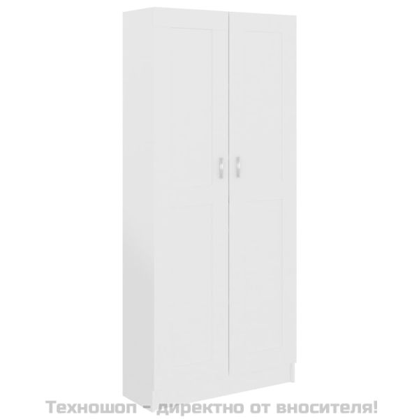 Библиотека, бяла, 82,5x30,5x185,5 см, ПДЧ