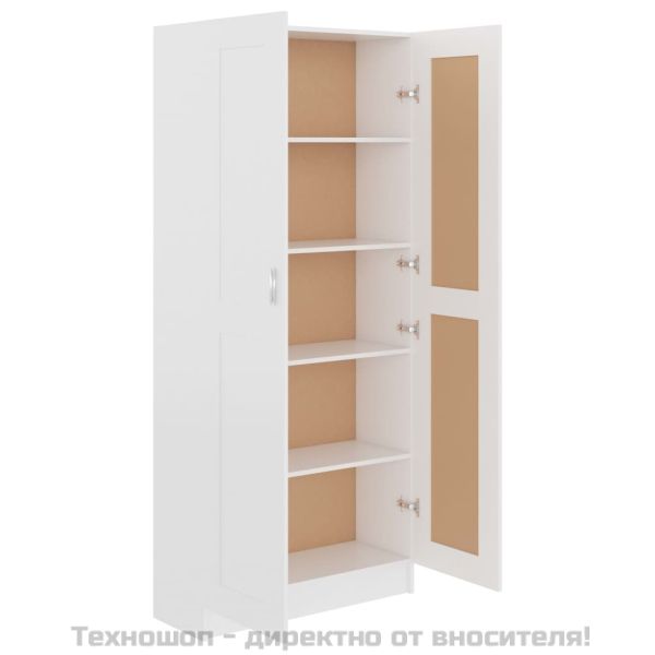 Библиотека, бяла, 82,5x30,5x185,5 см, ПДЧ