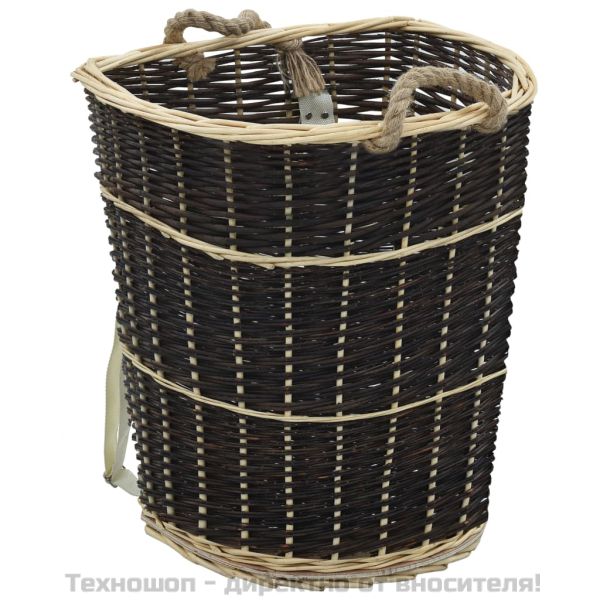 Раница за дърва за огрев с презрамки, 57x51x69 см, върба