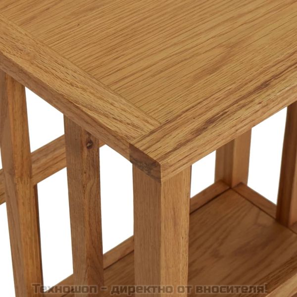 Маса за списания, 45x35x55 см, дъбово дърво масив