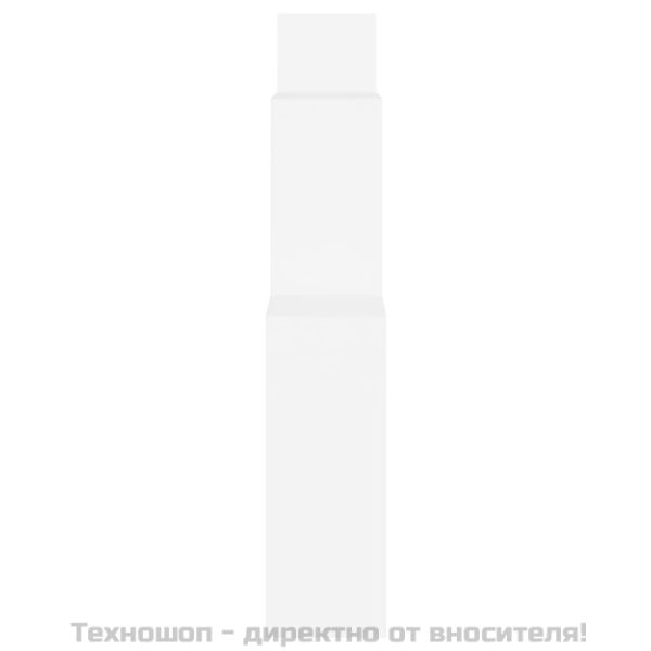 Стенен кубичен рафт, бял, 80x15x78,5 см, инженерно дърво