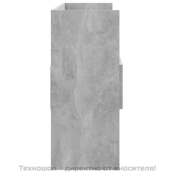 Бюфет, бетонно сив, 105x30x70 см, инженерно дърво