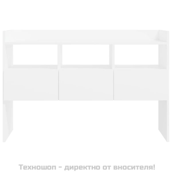 Бюфет, бял, 105x30x70 см, инженерно дърво