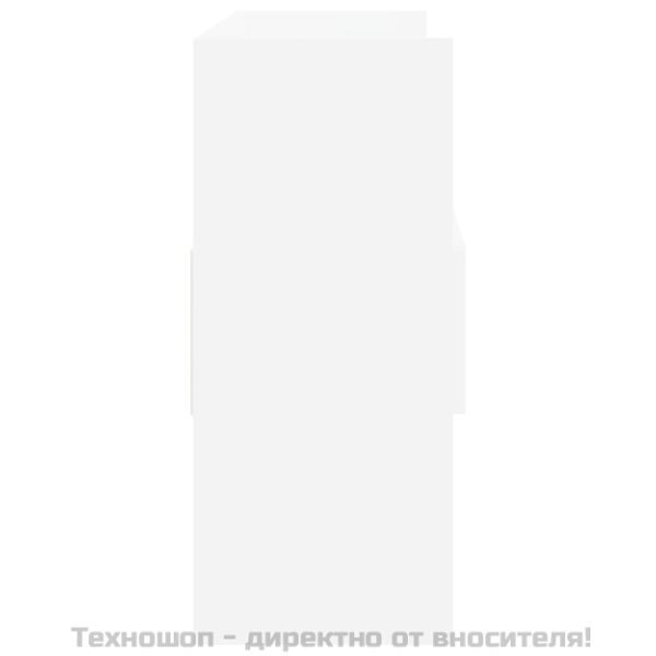 Бюфет, бял, 105x30x70 см, инженерно дърво