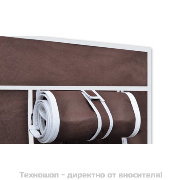 Сгъваем гардероб от текстил, кафяв