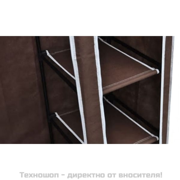 Сгъваем гардероб от текстил, кафяв