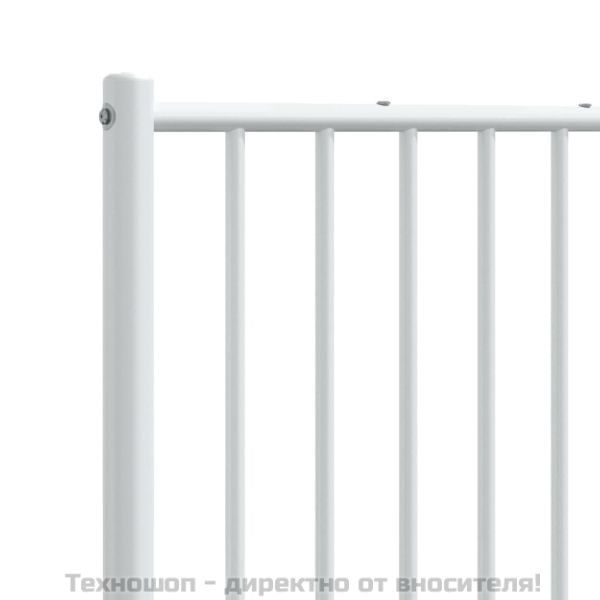 Метална резервна табла за легло, бяла, 200 см