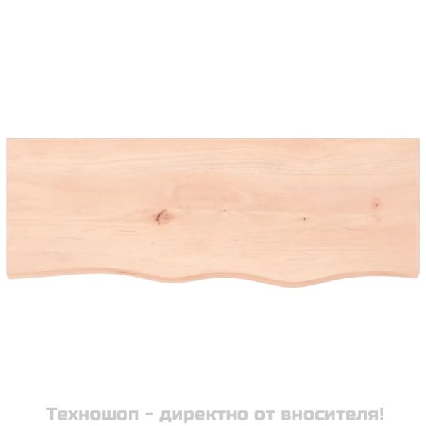 Стенен рафт, 80x30x(2-6) см, необработен масивен дъб