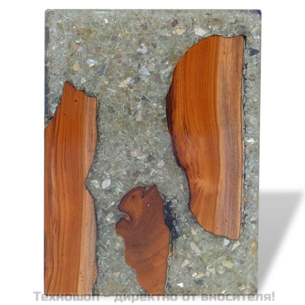 Табуретка, тиково дърво масив и смола