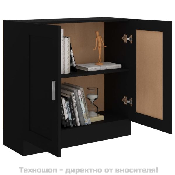 Библиотека, черна, 82,5x30,5x80 см, ПДЧ