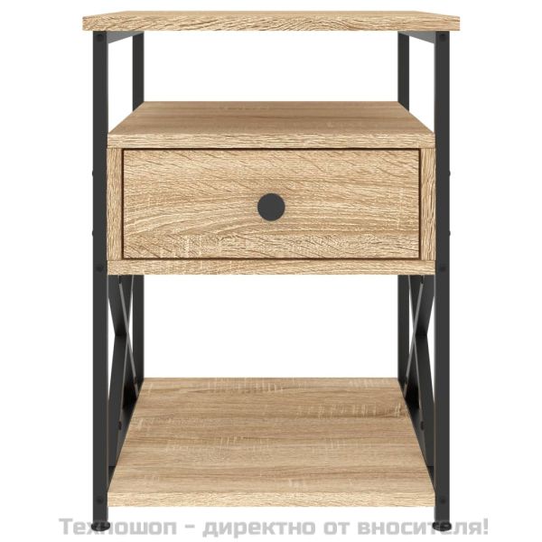 Нощно шкафче, дъб сонома, 40x42x55 см, инженерно дърво