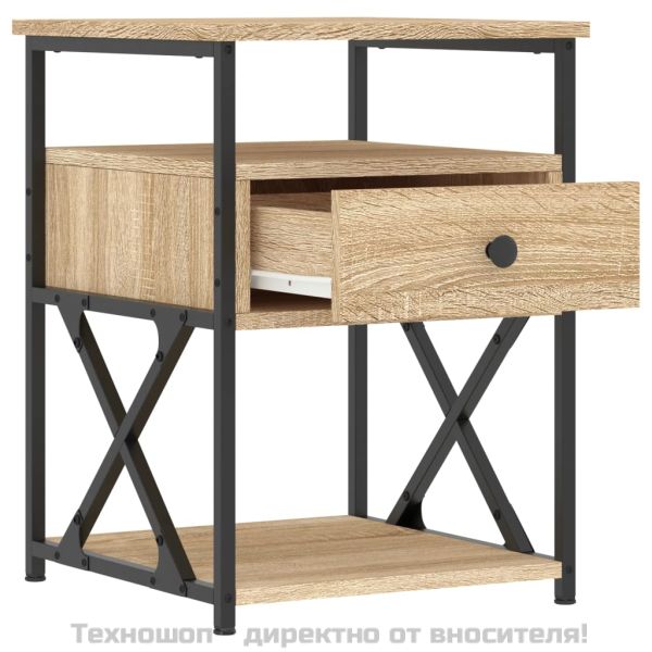 Нощно шкафче, дъб сонома, 40x42x55 см, инженерно дърво