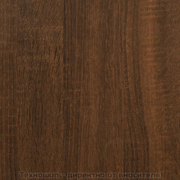 Нощно шкафче, кафяв дъб, 40x42x55 см, инженерно дърво