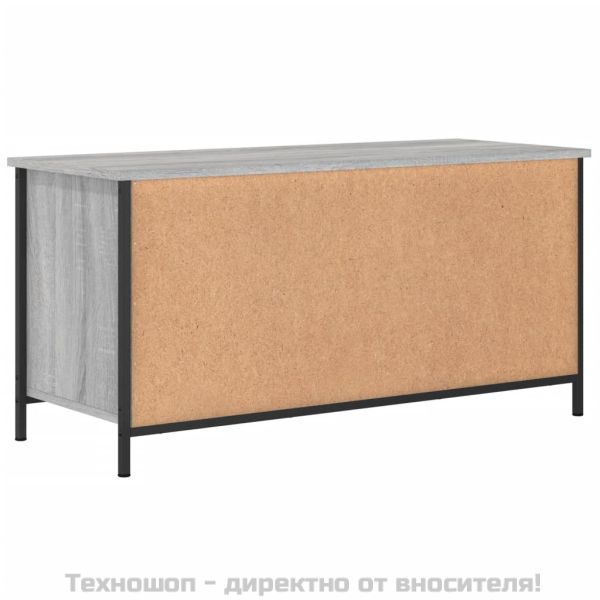 ТВ шкаф, сив сонома, 100x40x50 см, инженерно дърво