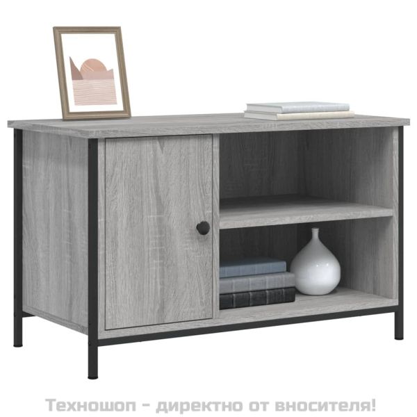 ТВ шкаф, сив сонома, 80x40x50 см, инженерно дърво