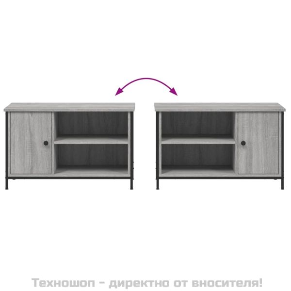 ТВ шкаф, сив сонома, 80x40x50 см, инженерно дърво